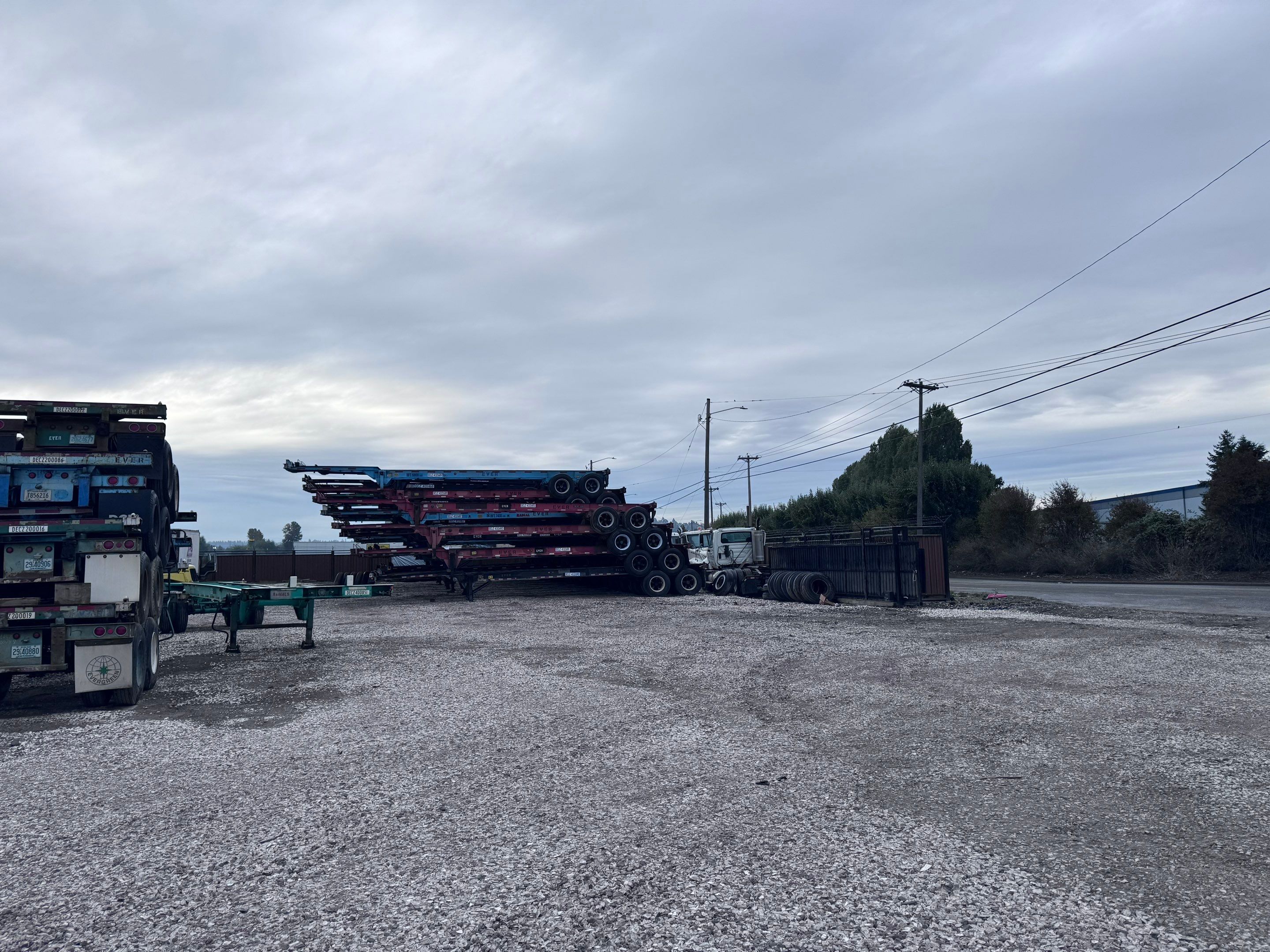 Singh Bros trucking fleet at Tacoma Port